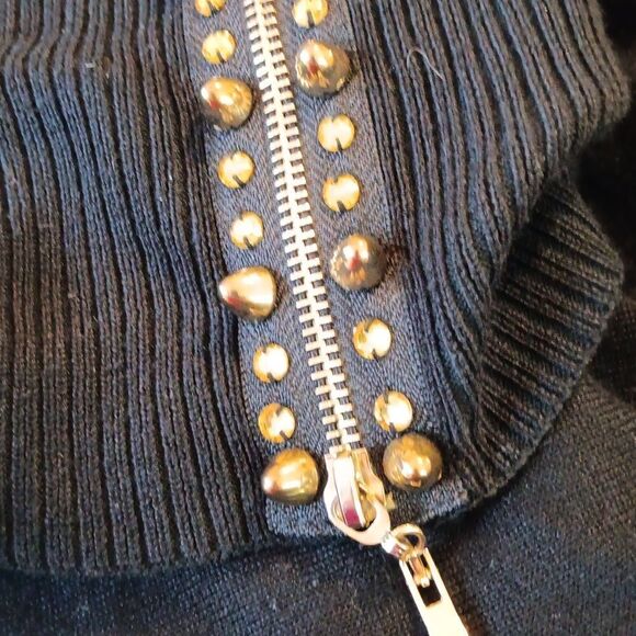 Say What? Black Embellished On/Off Shoulder SweaterDress Whimsigoth,Curvalicious - Picture 8 of 9